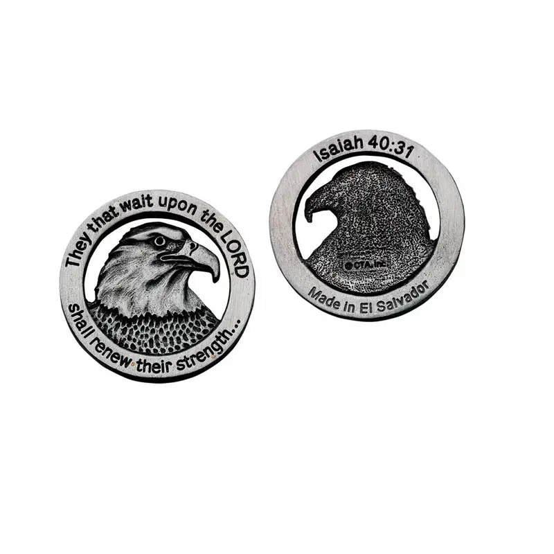 1" Pewter-Finish Isaiah 40:31 Token – 'Wings Of Eagles' 1