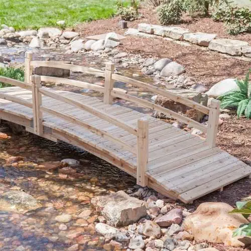 10-Foot Weather-Resistant Unfinished Fir Garden Bridge 1