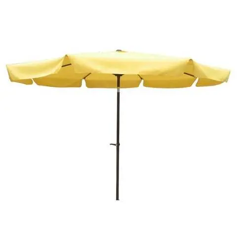 10-Foot Yellow Crank-Lift Aluminum Patio Umbrella 1