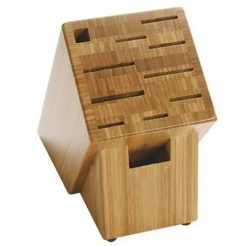 11-Slot Bamboo Knife Block With Non-Slip Base 1