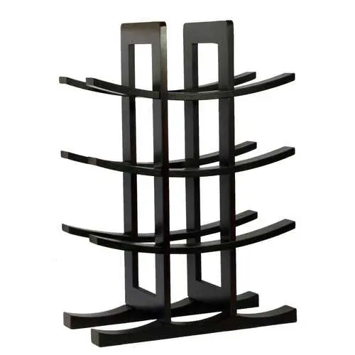 12-Bottle Bamboo Wine Rack In Dark Espresso Finish 1
