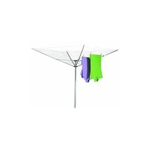 12-Line Outdoor Clothesline With Umbrella-Style Retractable Design 1