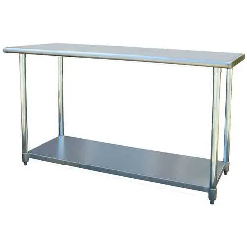 2' X 5' Stainless Steel Utility Workbench – Contemporary Heavy-Duty Top Table 1