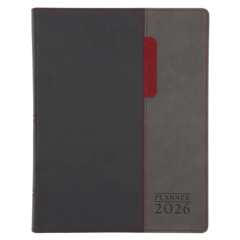 2026 John Maxwell Leadership Planner – A4 Imitation Leather Diary In Red And Grey 1