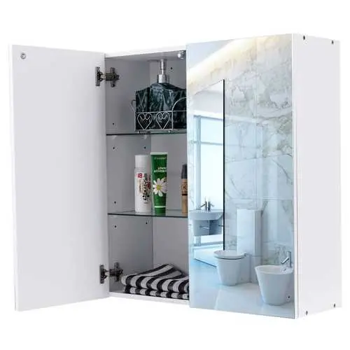 24-Inch Wall-Mounted Bathroom Medicine Cabinet – Modern Mirror Design 1