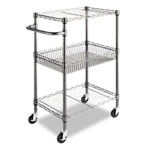 3-Tier Rolling Kitchen Utility Cart – Adjustable Shelves & Locking Casters 1