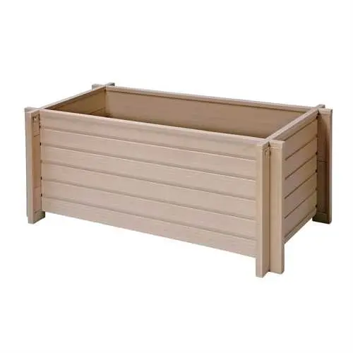 30-Inch Rectangular Raised Planter Box For Indoor Or Outdoor Use 1