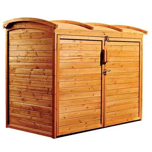 34-Inch By 62-Inch Lockable Wooden Storage Shed For Outdoor Use 1