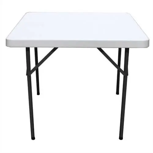 36" Square Folding Table – Gray Hdpe Plastic Top 1