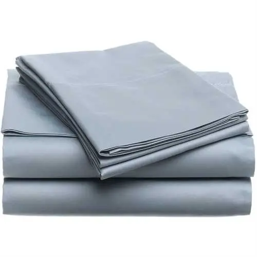 400-Thread-Count Egyptian Cotton Sheet Set – Full/Queen In Smokey Blue 1