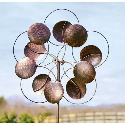6-Foot Bronze Outdoor Wind Spinner – Modern Kinetic Garden Art 1