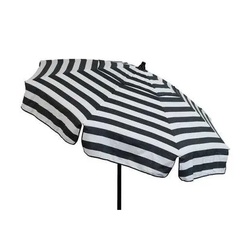 6-Foot Manual Lift Stripe Drape Umbrella With Adjustable Tilt 1
