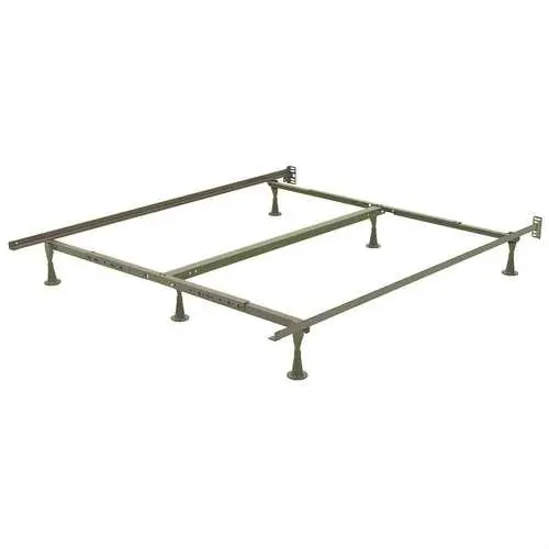 6-Leg King-Size Heavy-Duty Metal Bed Frame With Glides And Headboard Mounting Brackets 1