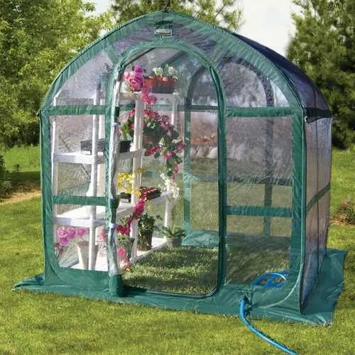 6' X 6' Lightweight Polyethylene Greenhouse – Green & Clear Uv-Resistant Panels 1