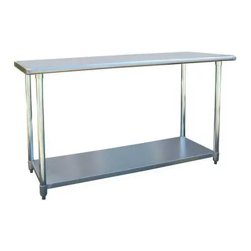 60" X 24" Heavy-Duty Stainless Steel Workbench – Rounded Edge Utility Table 1