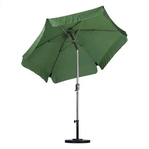 7.5-Foot Palm Green Patio Umbrella With Champagne-Tone Aluminum Pole 1