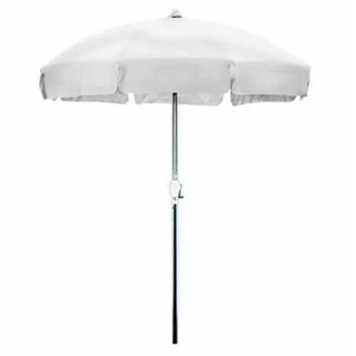 7.5-Foot White Olefin Patio Umbrella With Push-Button Tilt Mechanism 1