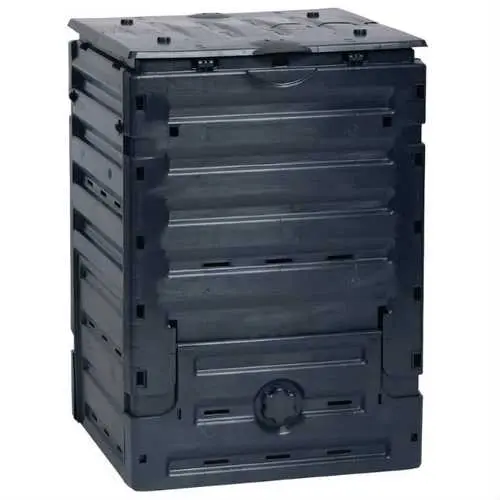 79-Gallon Uv-Resistant Black Recycled Plastic Compost Bin With Secure Lid 1