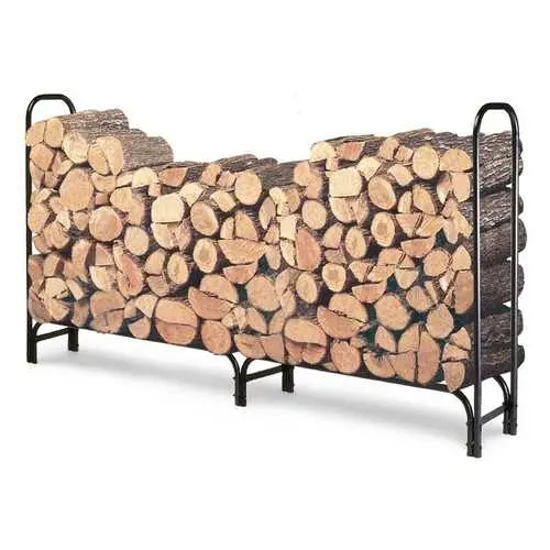 8-Foot Heavy-Gauge Steel Firewood Rack For Outdoor Log Storage 1