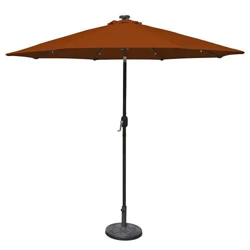 9-Foot Octagonal Terra Cotta Market Umbrella With Auto-Tilt Mechanism 1