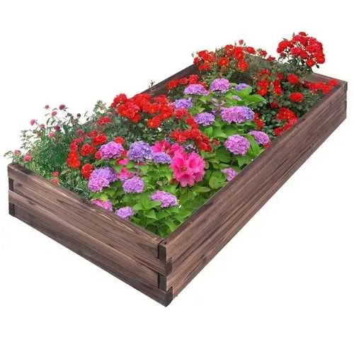 9-Inch Tall Solid Wood Raised Garden Bed – 4 Ft X 2 Ft Planter Box 1