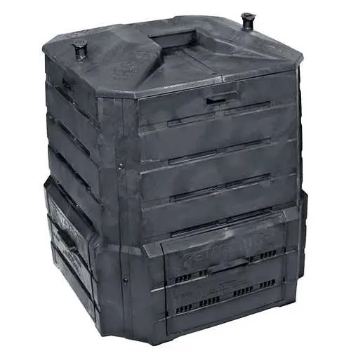 94-Gallon Heavy-Duty Compost Bin – Black Plastic Garden Composter 1
