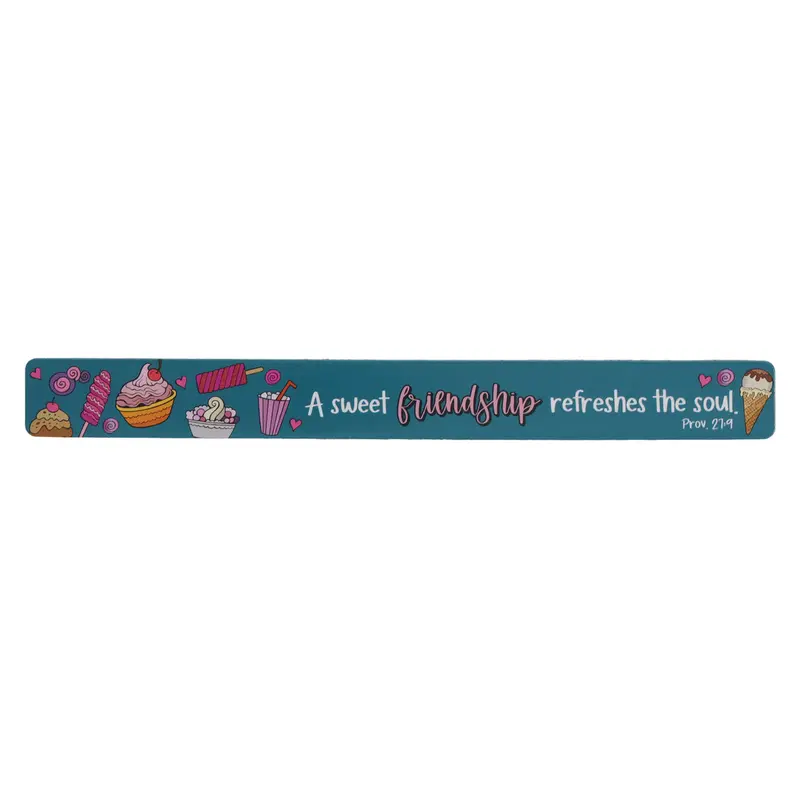 'A Sweet Friendship Refreshes The Soul' – Teal Magnetic Strip For Thoughtful Gifting 1