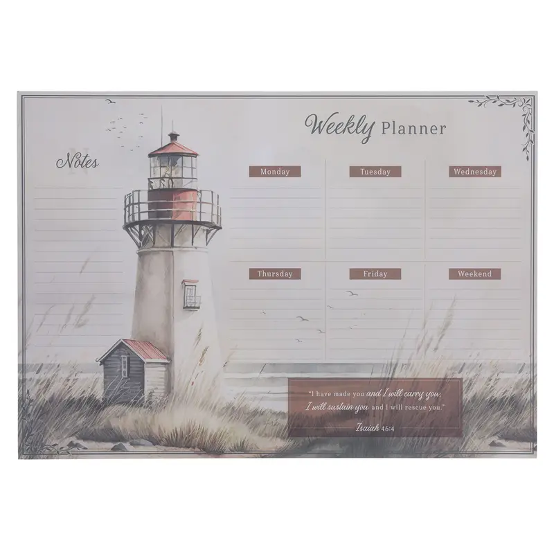 A3 Weekly Desk Planner Featuring 'I Have Made You And I Will Carry You' 1