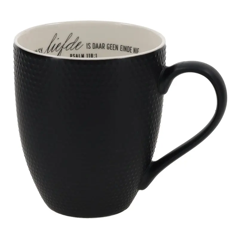 'Aan Sy Liefde Is Daar Geen Einde Nie' Afrikaans Ceramic Mug 1