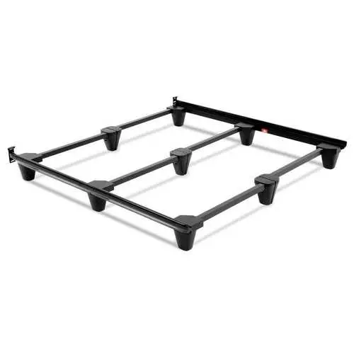 Adjustable Heavy-Duty Metal Bed Frame – Charcoal Finish, Full To California King 1