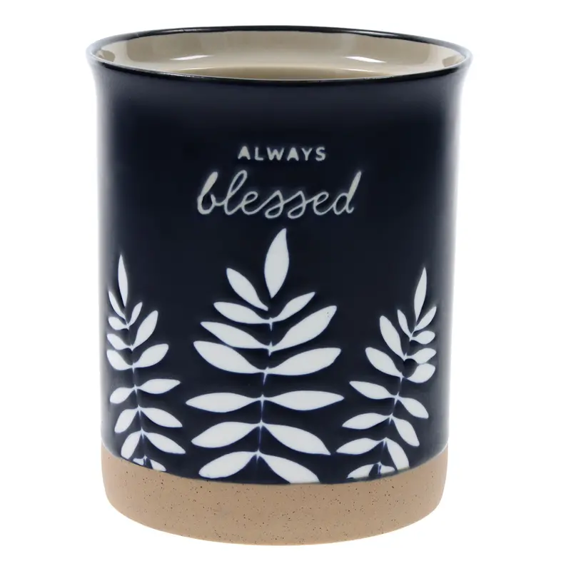 Always Blessed Ceramic Utensil Holder – Inspirational Kitchen Accessory 1