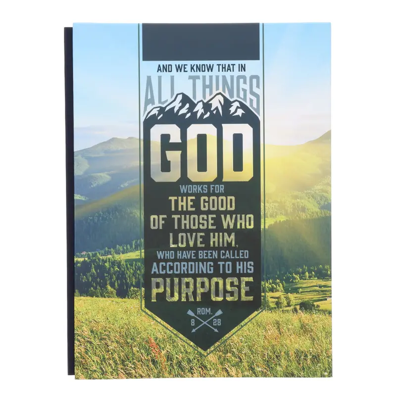 'And We Know That In All Things' Hardcover Journal – Quarter-Bound Design 1