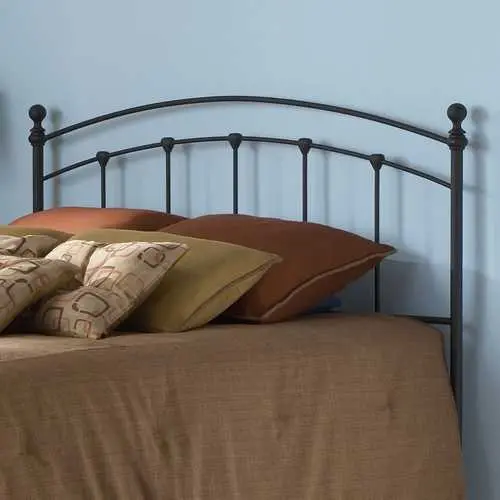 Arched Matte Black Metal King Headboard For Contemporary Bedrooms 1