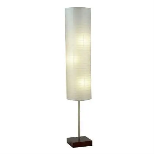 Asian-Inspired Floor Lamp – Adjustable White Rice Paper Shade 1
