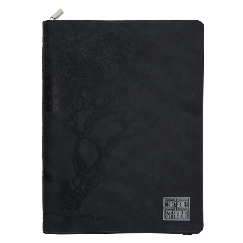 Be Courageous, Be Strong — A4-Sized Faux Leather Journal 1