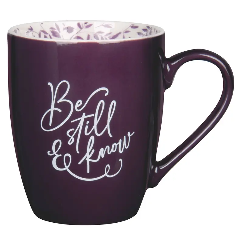 Be Still And Know: Purple Ceramic Inspirational Mug 1