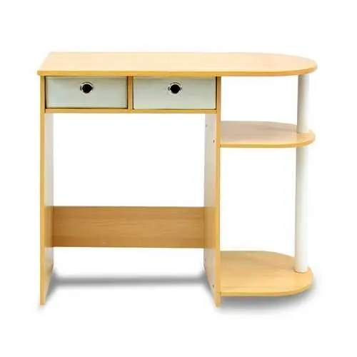 Beech-Ivory Laptop Desk Designed For Compact Home Offices 1
