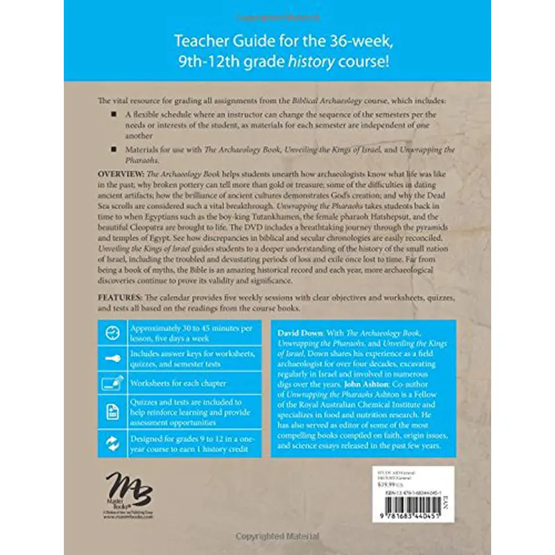 Biblical Archaeology: Uncovering Historical Evidence For Scripture — Teacher’S Guide (Paperback) 2