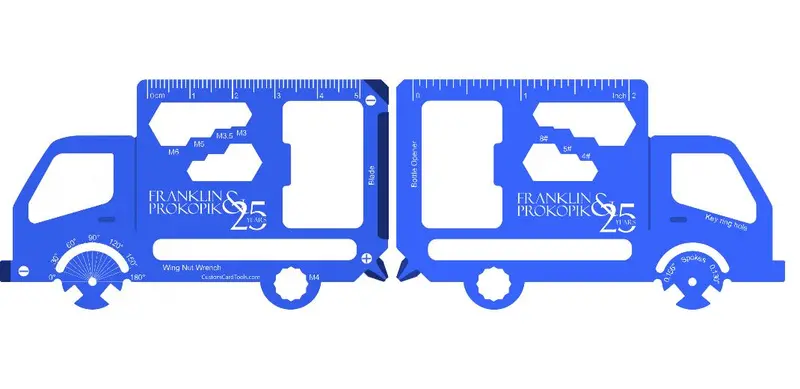 Box Truck-Themed Multi-Tool Business Card – Heavy-Duty Design 1