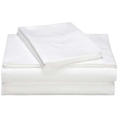 California King Sheet Set – 400 Thread Count 100% Cotton In Crisp White 1