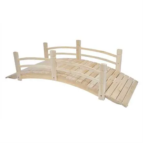 Cedar 6-Foot Garden Bridge – Heavy-Duty, 575 Lb Weight Capacity 1