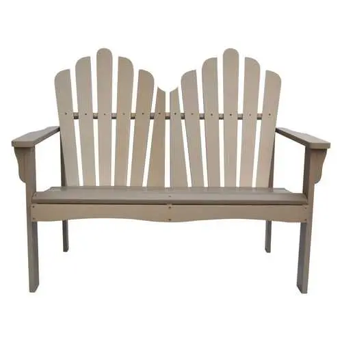Cedar Garden Loveseat Bench In Taupe Grey Finish 1
