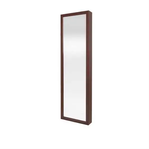 Cherry-Finish Jewelry Armoire With Full-Length Mirror – Wall Or Door Mountable 1