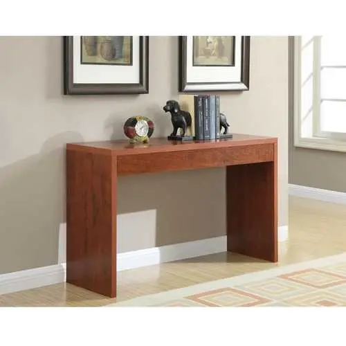 Cherry-Finish Modern Sofa Table – Slim Living Room Console 1