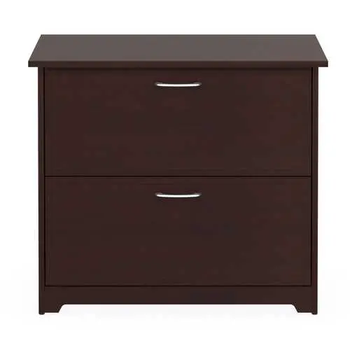 Cherry-Finished 2-Drawer Lateral File Cabinet For Office Organization 1