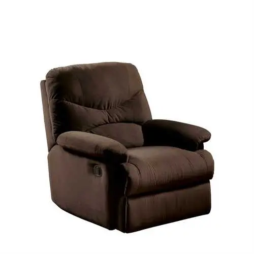 Chocolate Brown Microfiber Recliner Chair With Ergonomic Support 1