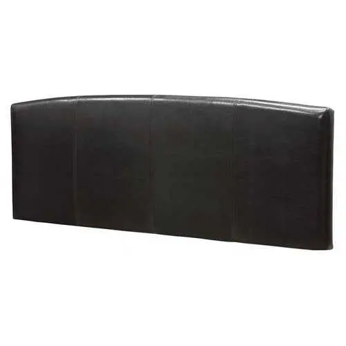 Chocolate Faux Leather Twin Arch Upholstered Headboard 1