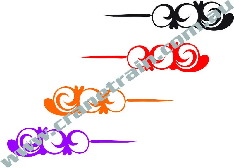 Classic Blinged Scroll Decal – Standard Old-School Style 1