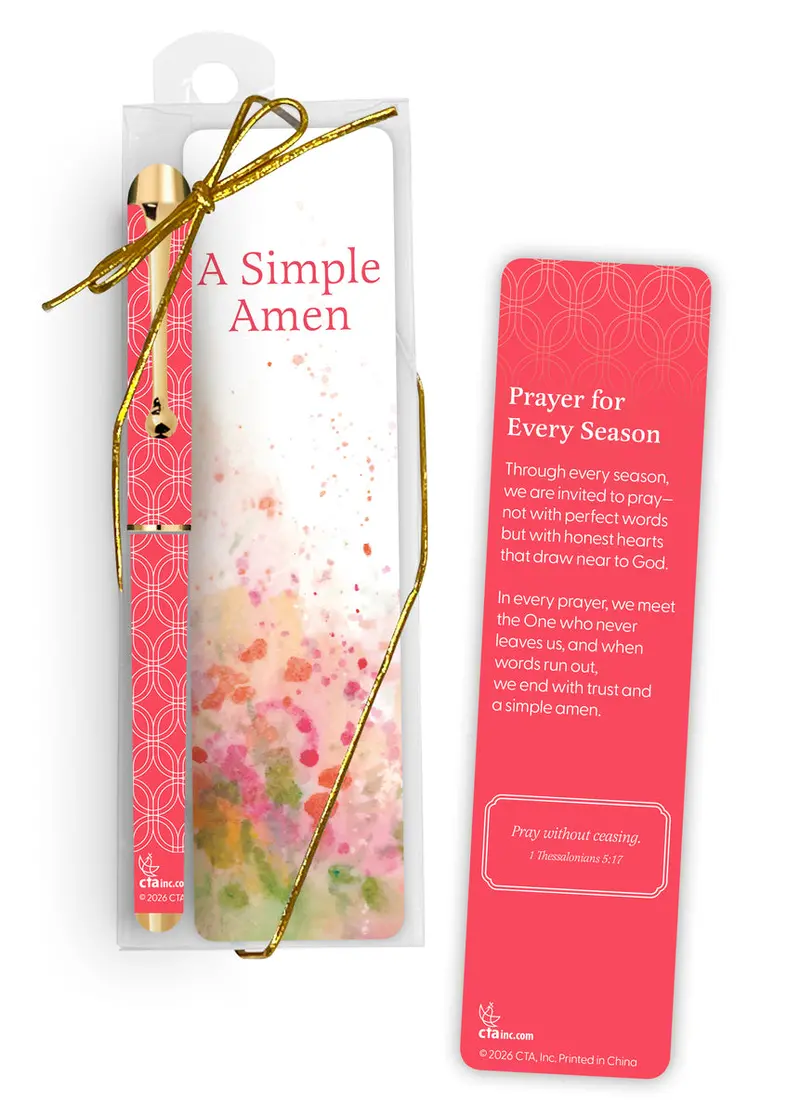 Classic Bookmark And Pen Gift Set – 'A Simple Amen' Collection 1