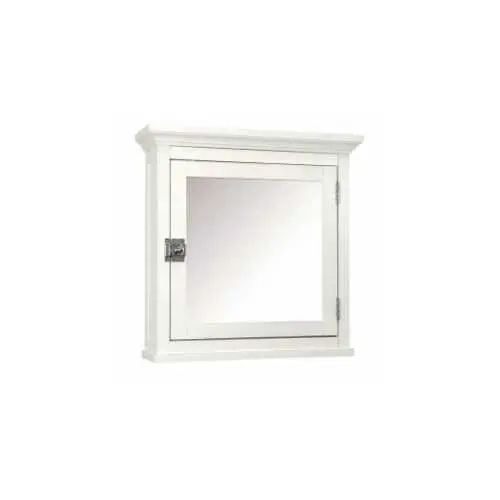 Classic White Recessed Medicine Cabinet With Integrated Mirror 1
